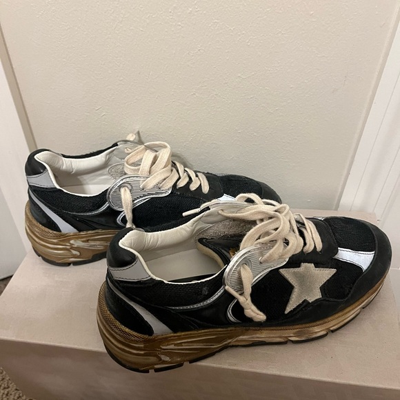 Women's Dad-Star in black mesh and nappa with ice-colored star. - Picture 3 of 12